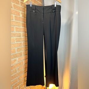Daisy Fuentes Black Flare Pants Mid Rise Trouser Career Work Size 10